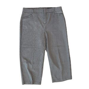 Torrid Women's Size 10 Cropped Dress Pants Houndstooth Black White High Rise NWT